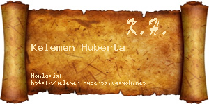 Kelemen Huberta névjegykártya